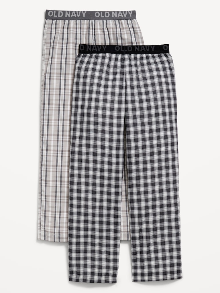 Printed Poplin Straight-Leg Pajama Pants 2-Pack for Boys