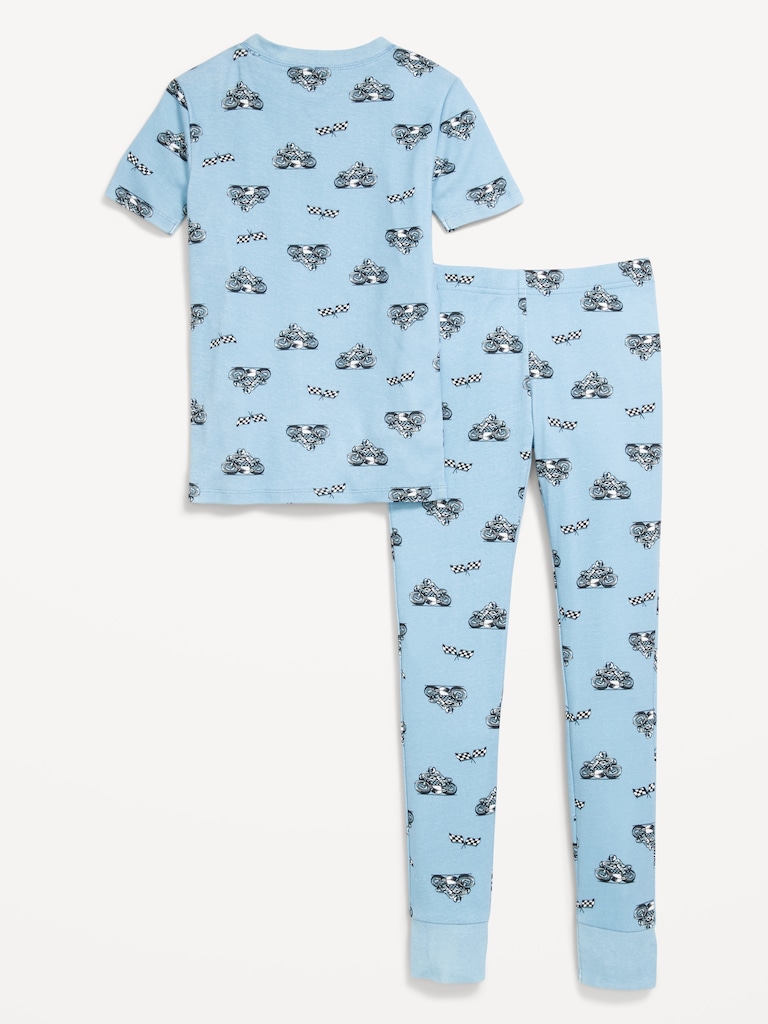 Gender-Neutral Snug-Fit Graphic Pajama Set for Kids
