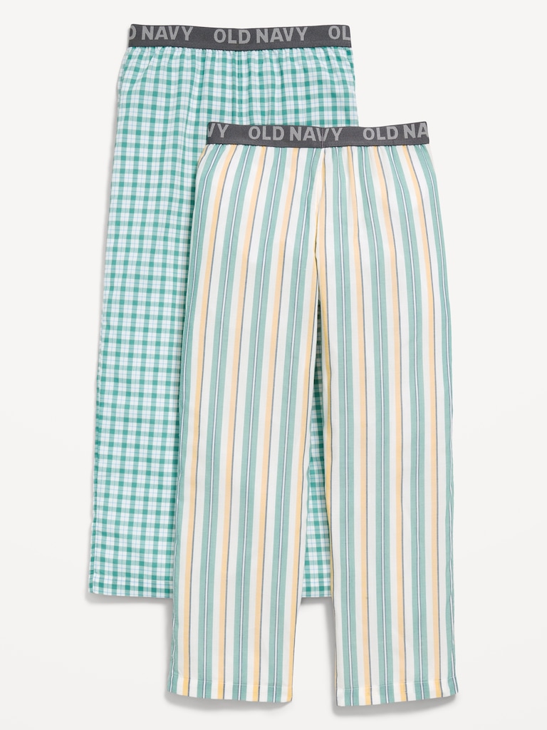 Printed Poplin Straight-Leg Pajama Pants 2-Pack for Boys