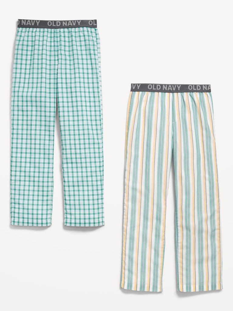 Printed Poplin Straight-Leg Pajama Pants 2-Pack for Boys