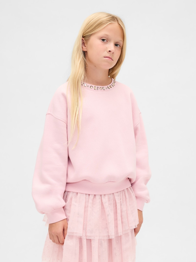 Kids Embellished Dolman Sweatshirt