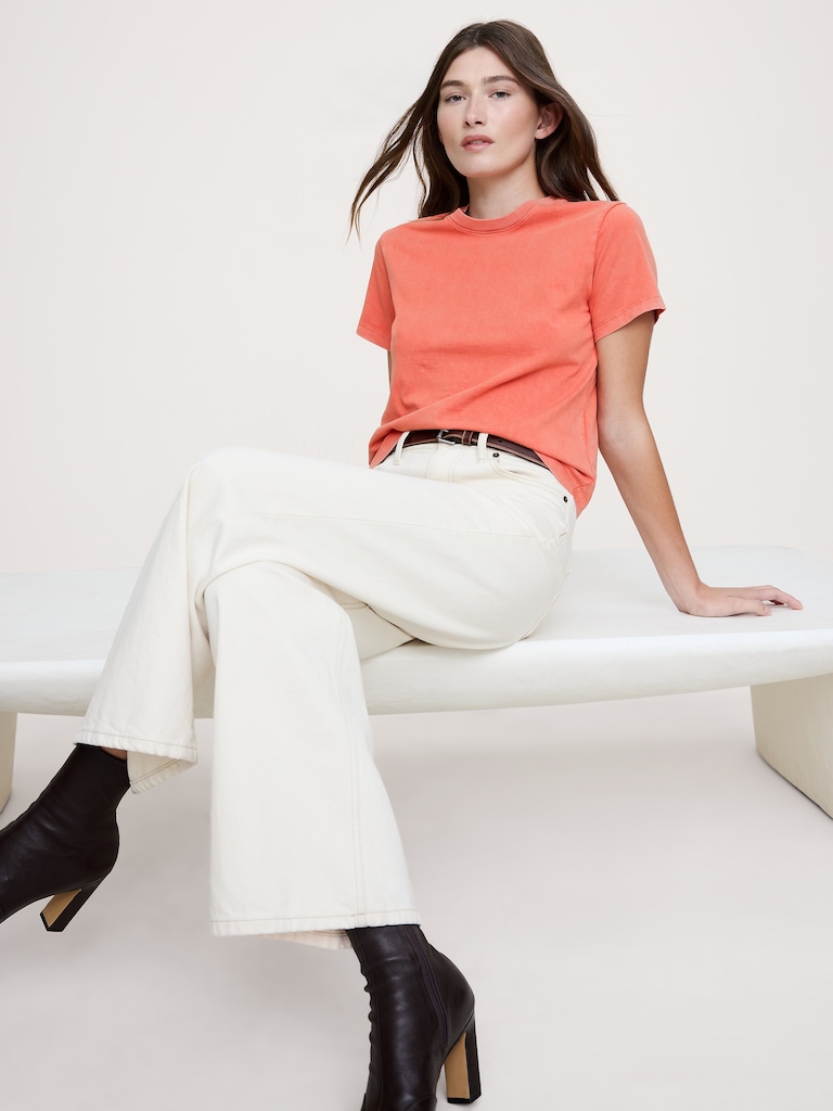 Vintage Cotton Crew-Neck T-Shirt