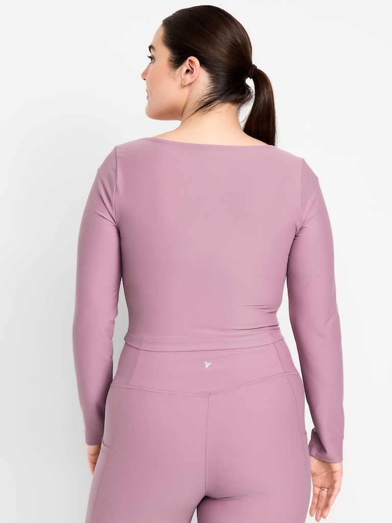 PowerSoft Long-Sleeve Cut-Out Top