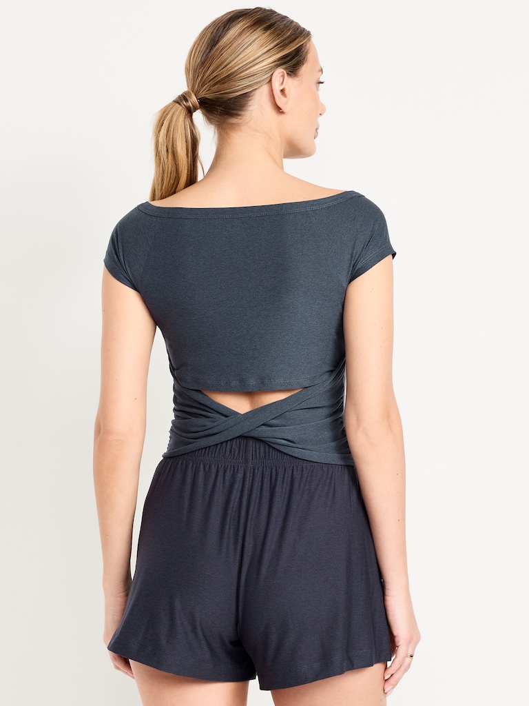 CloudMotion Ballet Twist-Back Top