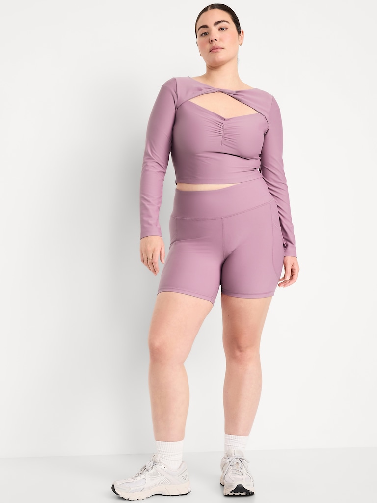 PowerSoft Long-Sleeve Cut-Out Top