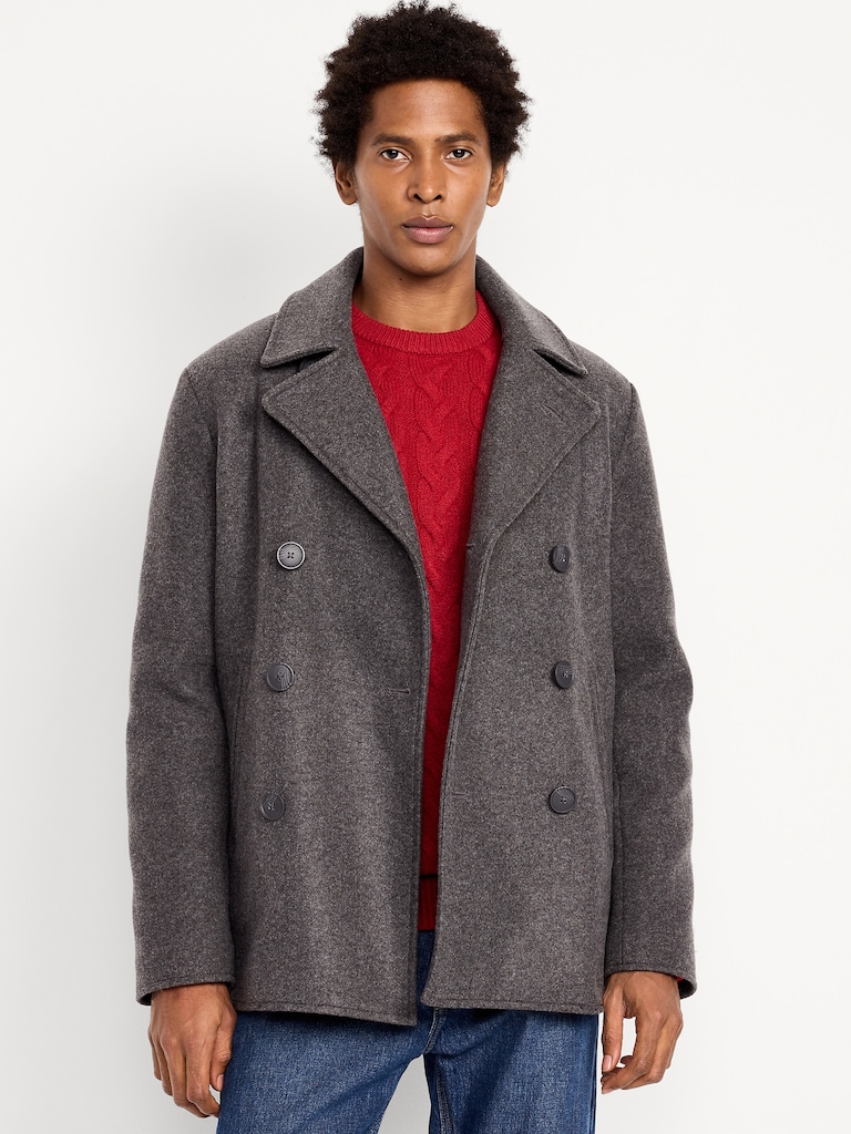 Slim Fit Double Breasted Peacoat