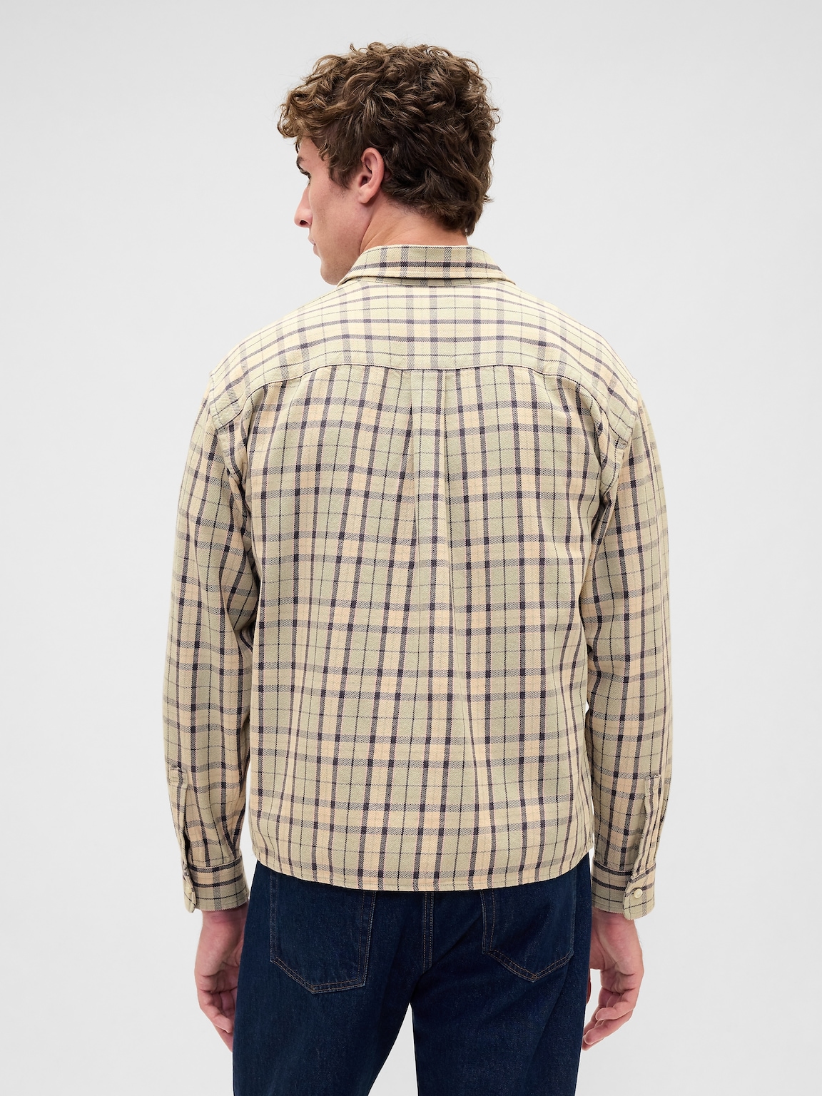 Twill Straight-Hem Shirt