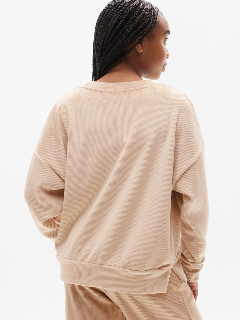 Athleta Girl Cozy Rib Crewneck