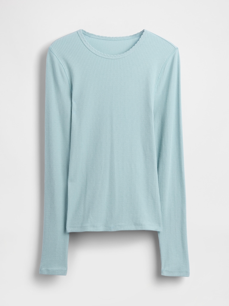 Pointelle Rib T-Shirt