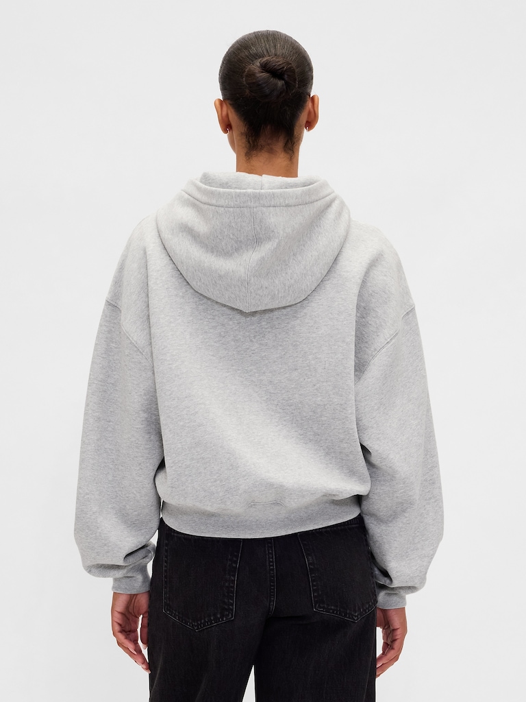 VintageSoft Brannan Bear Logo Crop Hoodie