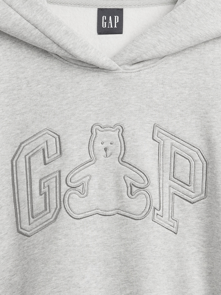 VintageSoft Brannan Bear Logo Crop Hoodie