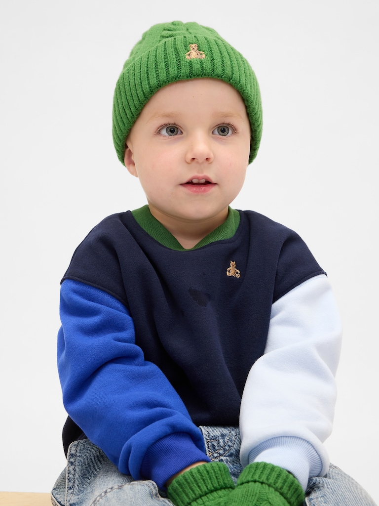Baby & Toddler CashSoft Cable-Knit Beanie & Mittens Set