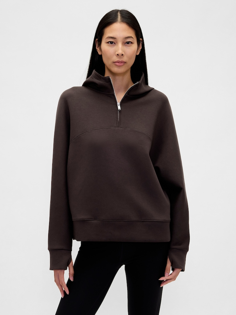 GapFit Oversized Quarter-Zip Hoodie