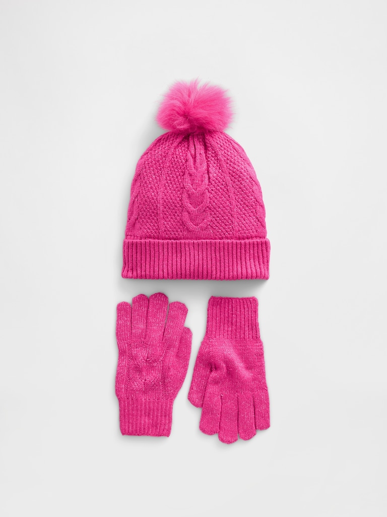 Kids Cable-Knit Cozy Set
