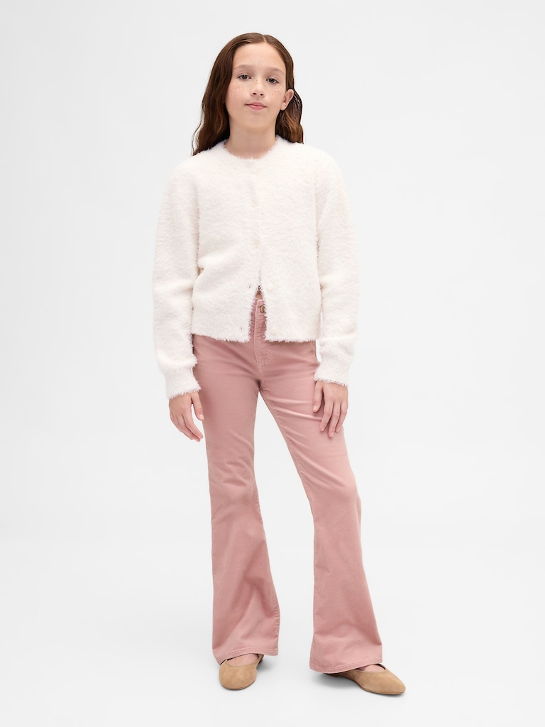 Kids High Rise Velvet '70s Flare Pants
