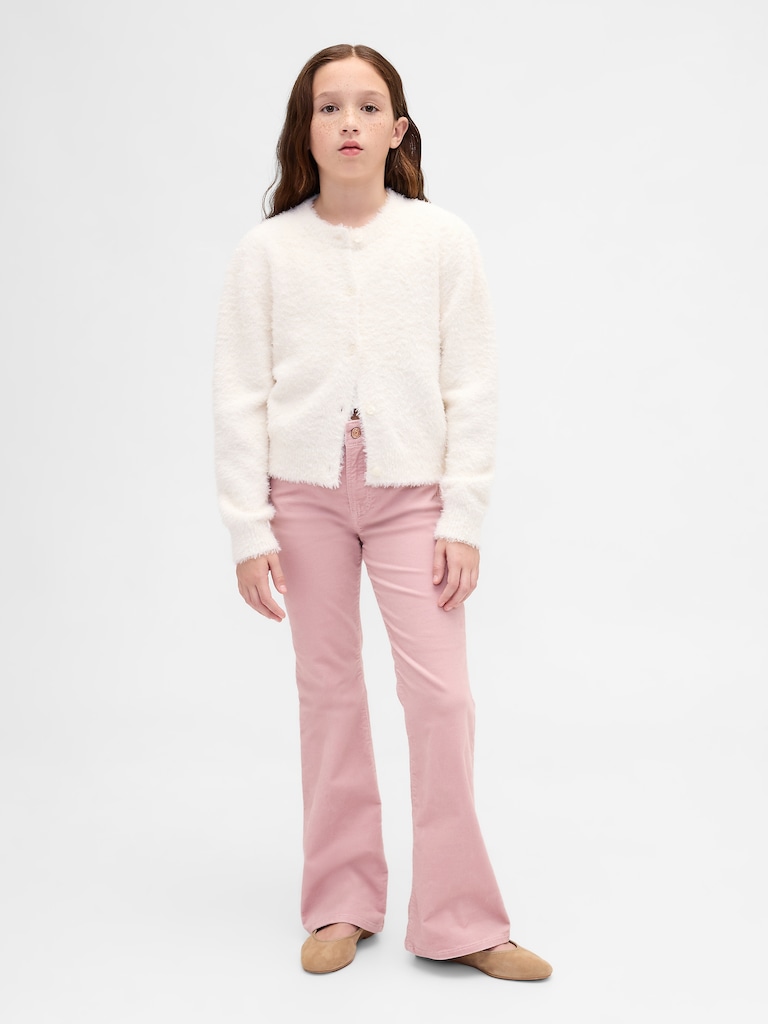Kids Eyelash Cardigan Sweater