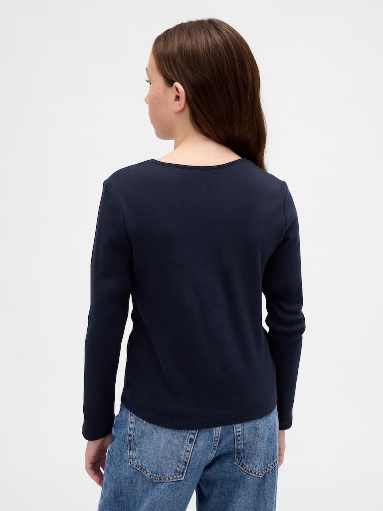 Kids Keyhole Bow Fitted T-Shirt