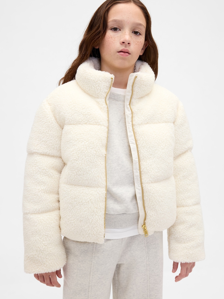 Kids Sherpa Puffer Jacket