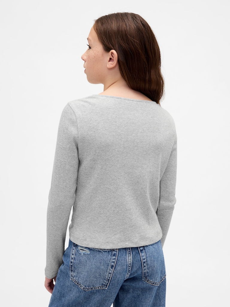 Kids Bow-Neck T-Shirt