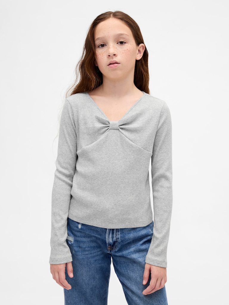 Kids Bow-Neck T-Shirt