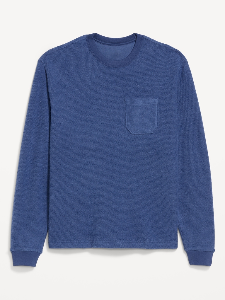 Loose Pocket Crew-Neck Sweatshirt
