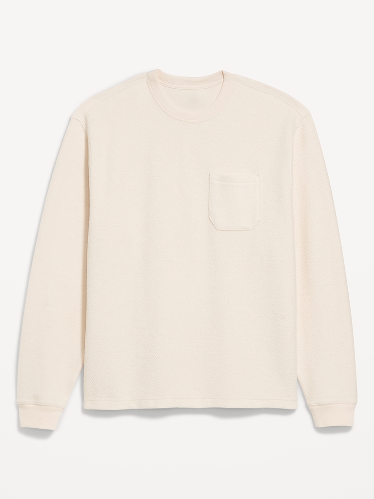 Loose Pocket Crew-Neck Sweatshirt