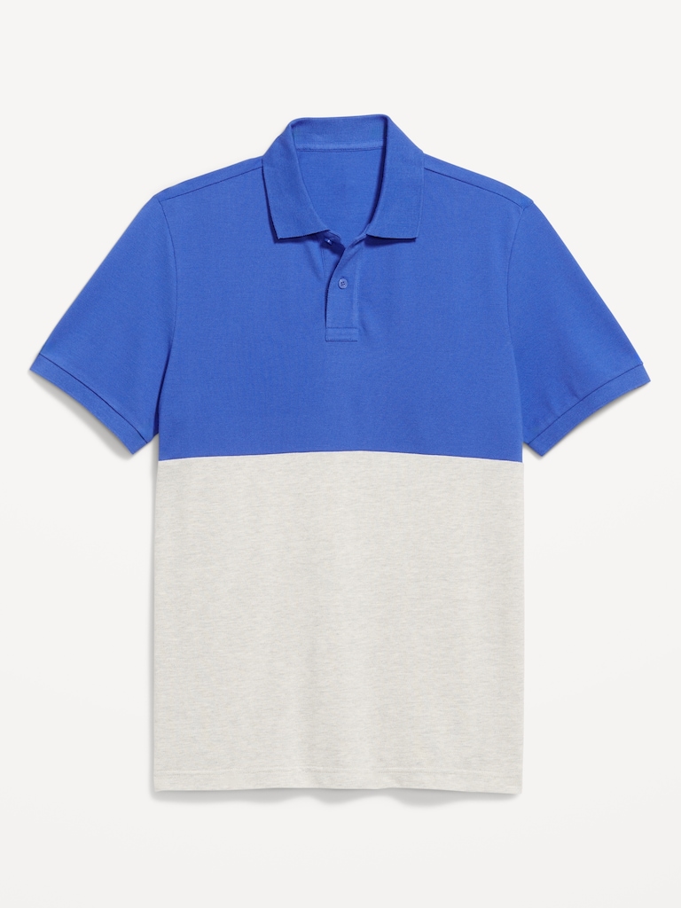 Color-Block Pique Polo