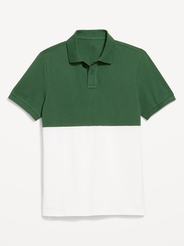 Color-Block Pique Polo