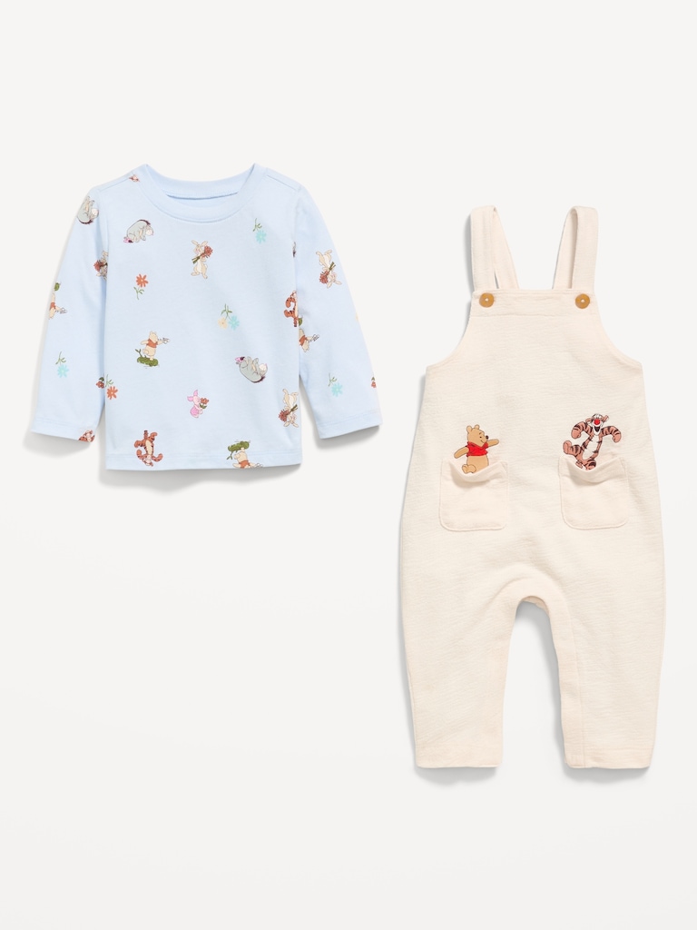 Disney© Long-Sleeve T-Shirt and Overalls Set for Baby