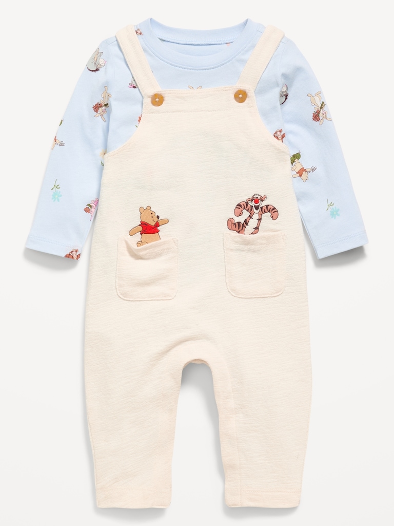 Disney© Long-Sleeve T-Shirt and Overalls Set for Baby