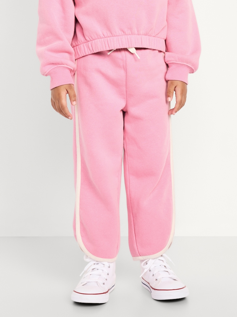 Dolphin-Hem Cropped Sweatpants for Toddler Girls