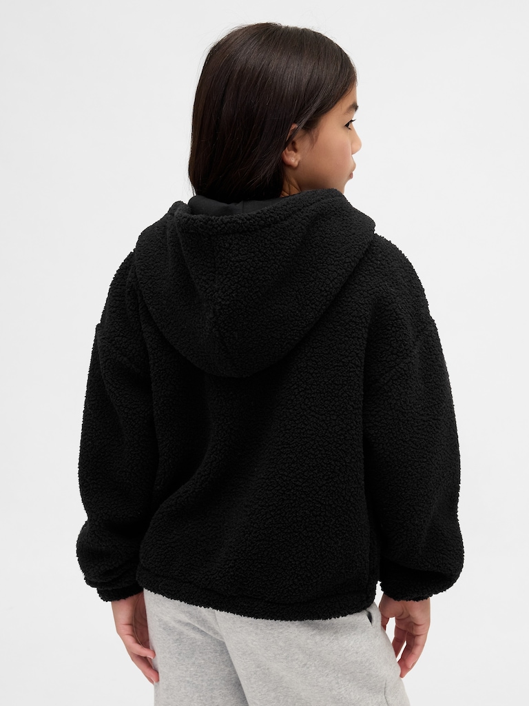 Kids Sherpa Relaxed Zip Hoodie