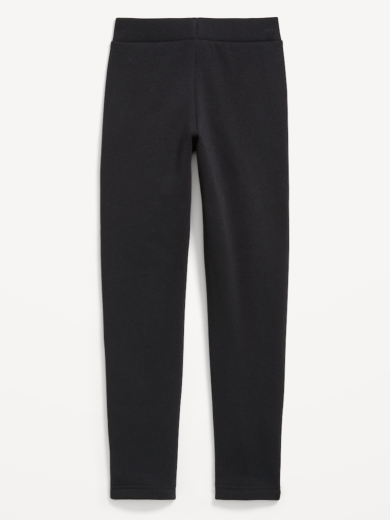 High-Waisted Full-Length Fleece Leggings for Girls