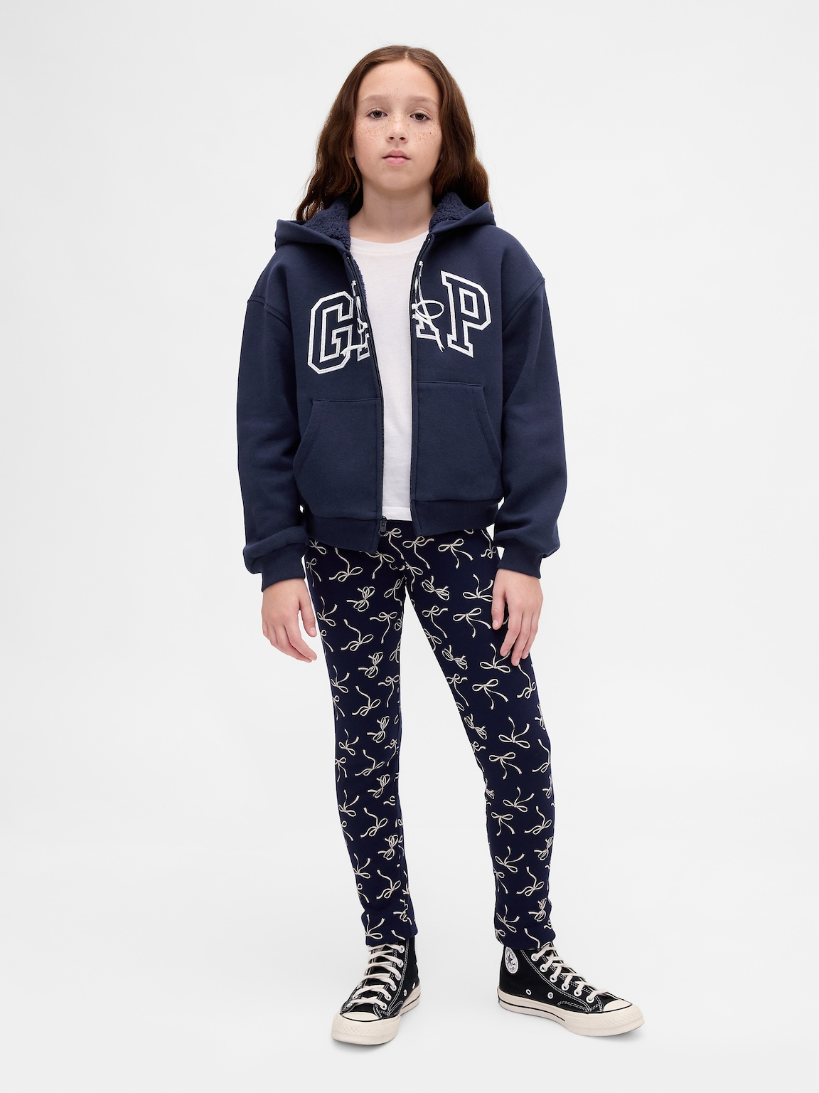 Kids Sherpa-Lined Graphic Logo Hoodie