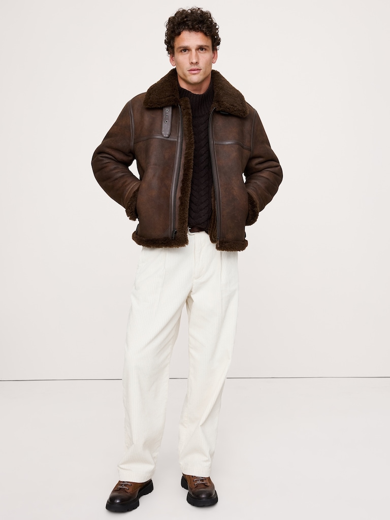 Loose Pleated Corduroy Pant