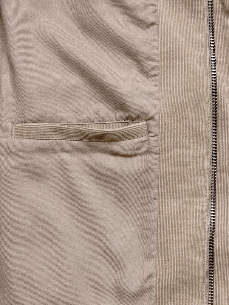 Loose-Fit Corduroy Utility Jacket