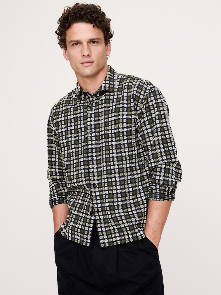 Relaxed-Fit Jacquard Shirt