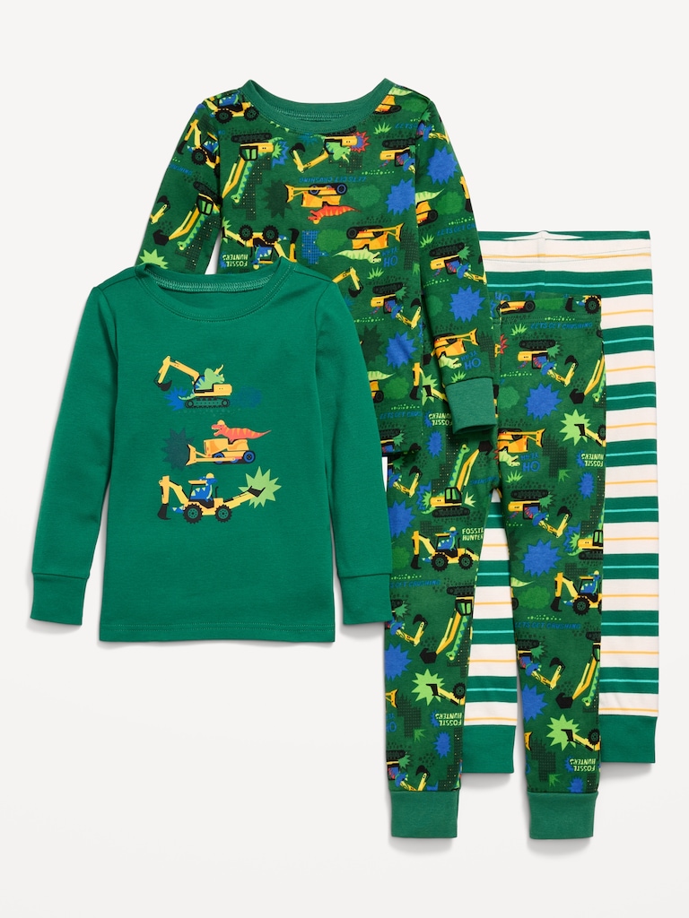 Snug-Fit Graphic Pajama 4-Piece for Toddler & Baby