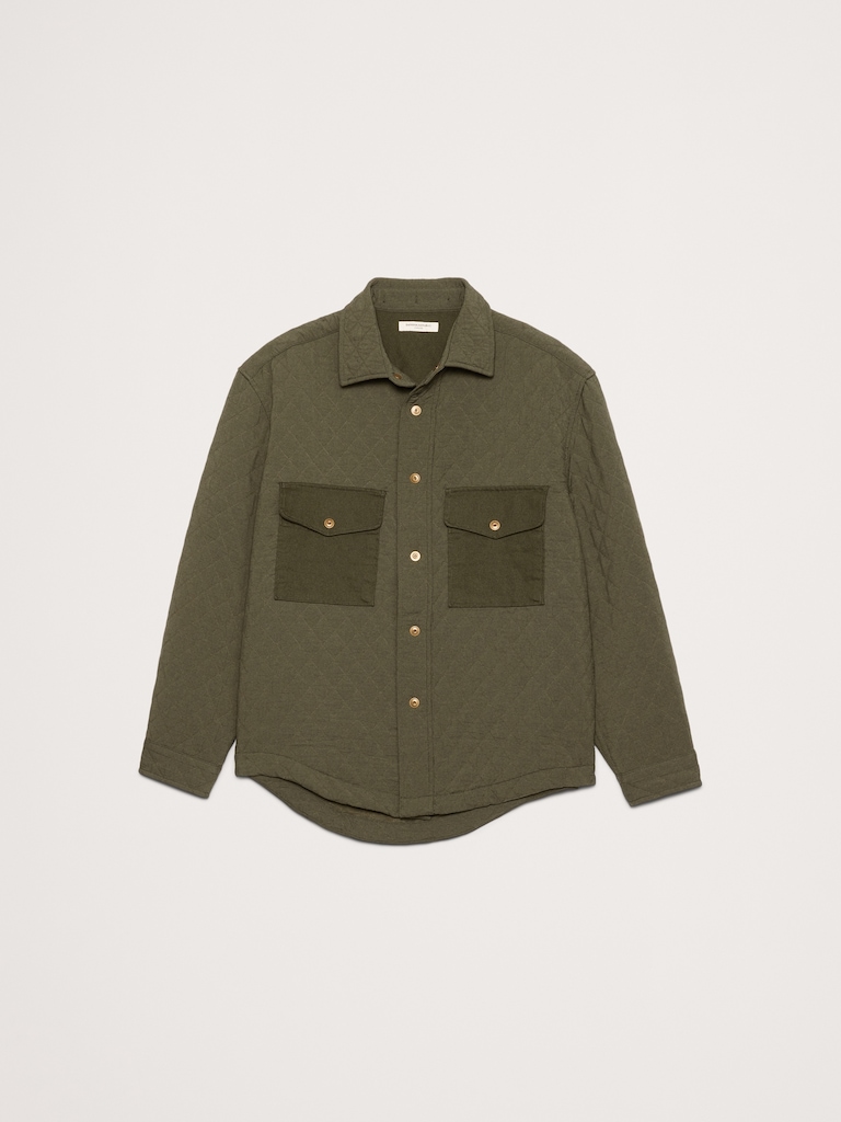 Loose-Fit Quilted Overshirt