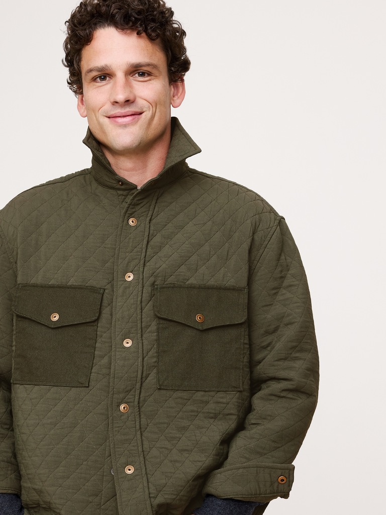 Loose-Fit Quilted Overshirt