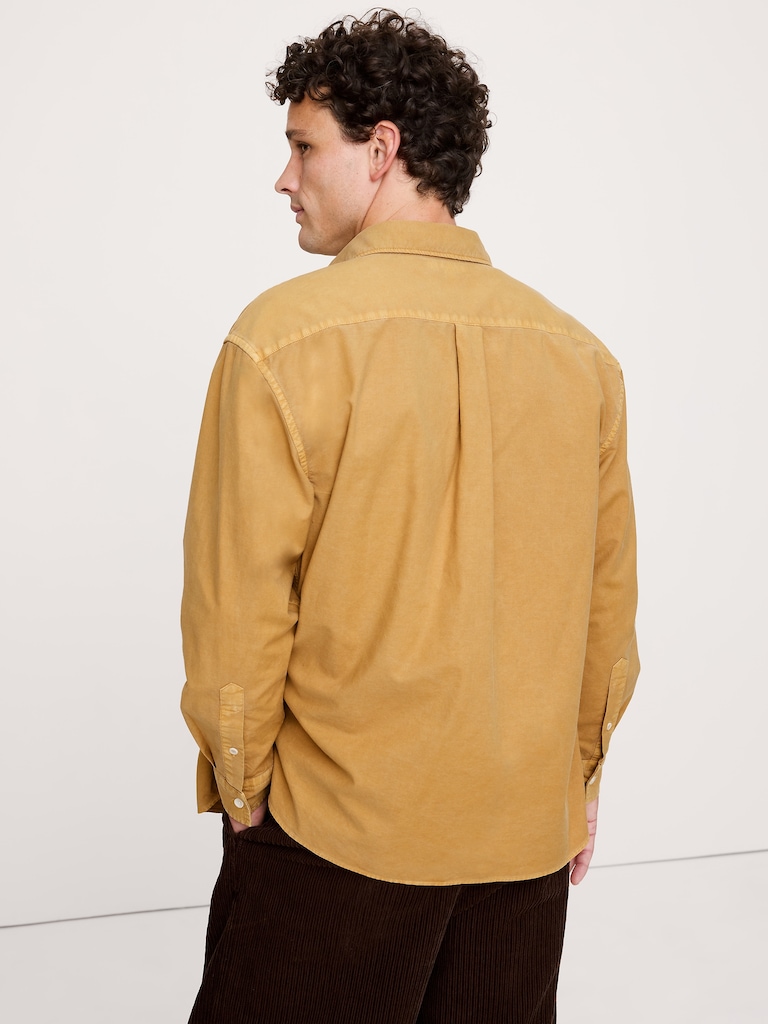 Relaxed-Fit Garment Dye Oxford Shirt