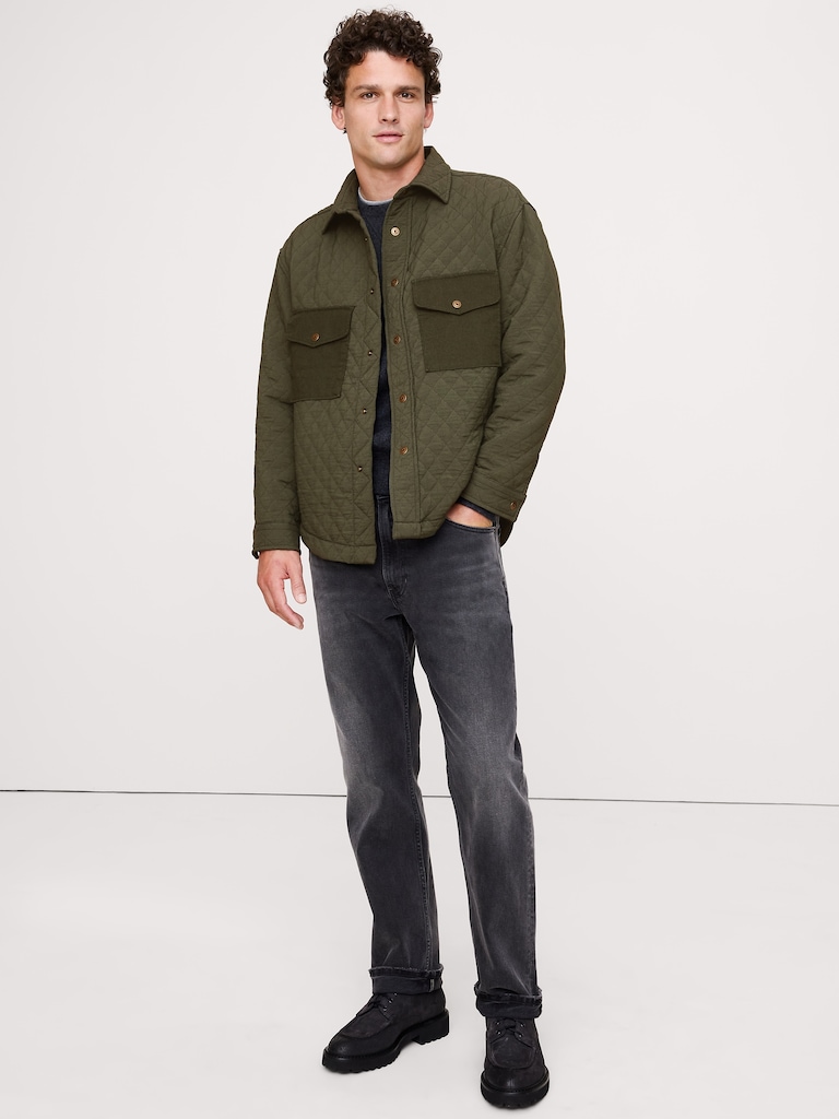 Loose-Fit Quilted Overshirt