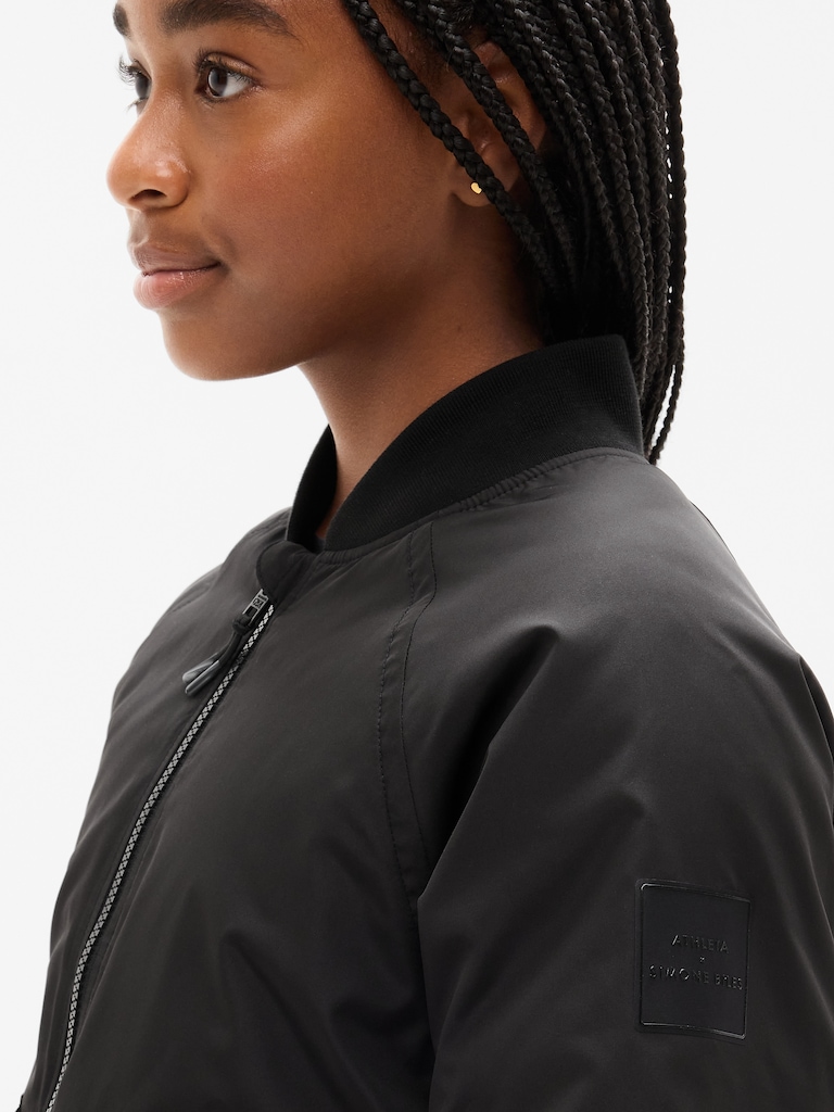 Simone Biles Athleta Girl Bomber Puffer Jacket