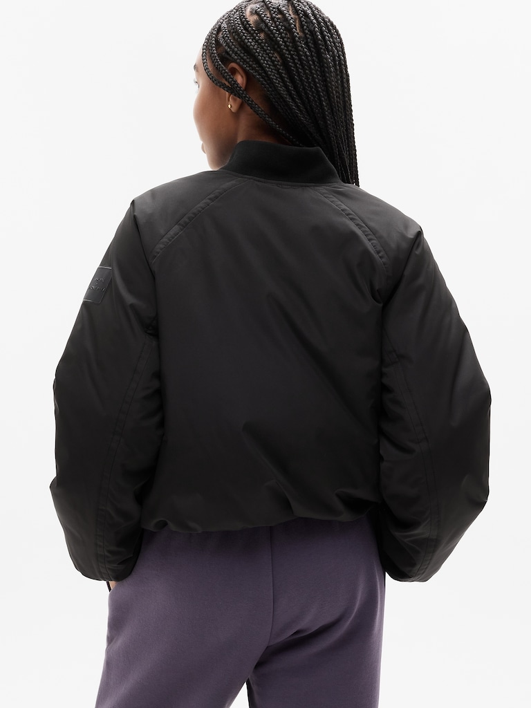 Simone Biles Athleta Girl Bomber Puffer Jacket