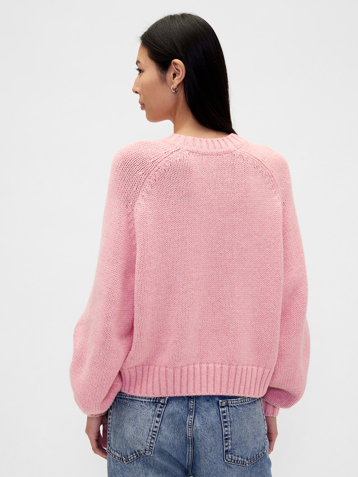 Cotton-Blend Relaxed Crewneck Sweater