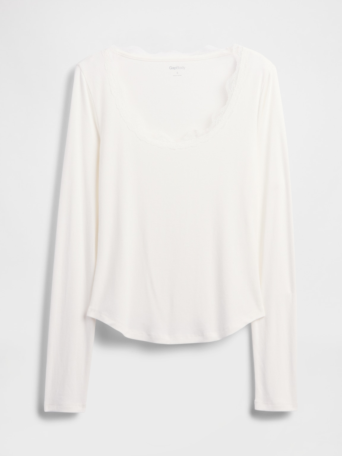 Mini Rib Lace-Trim PJ Top