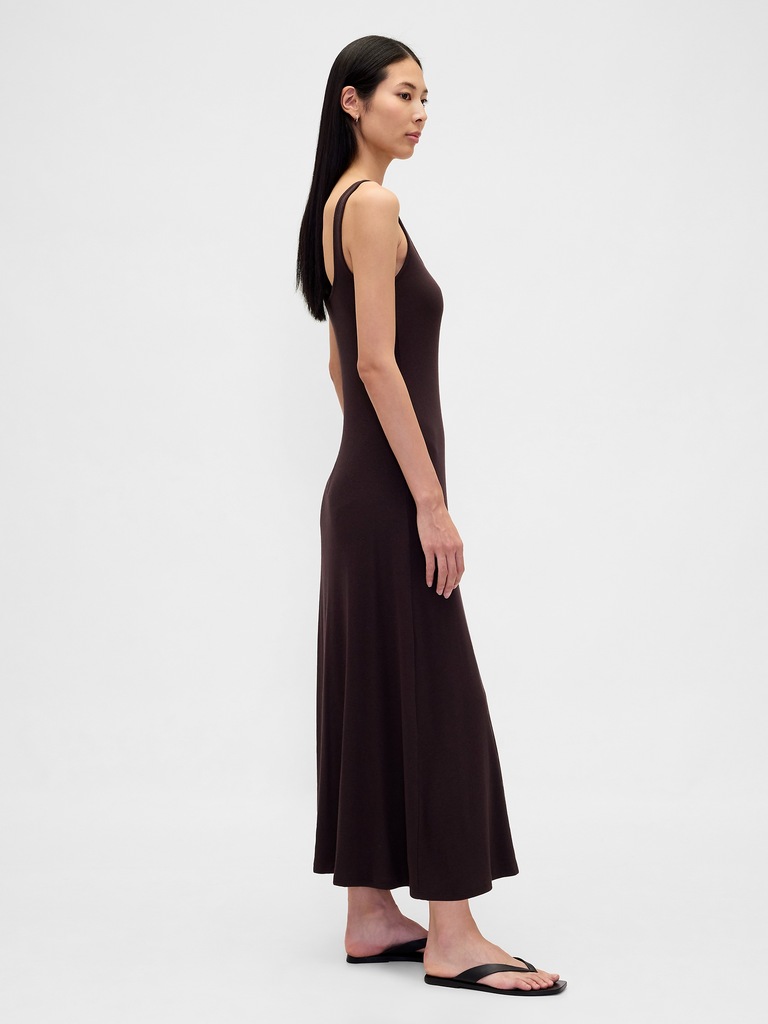 Modern Square-Neck Maxi Dress