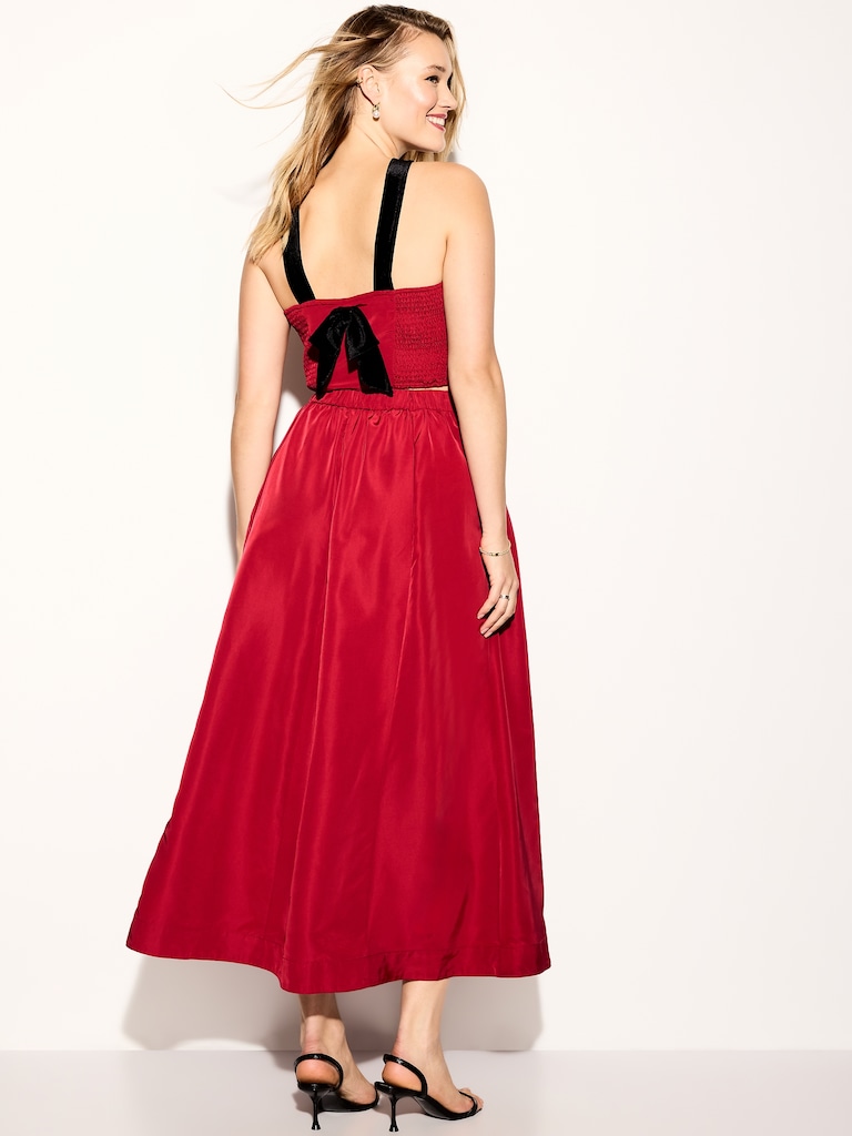 The Occasion by Old Navy High-Waisted Taffeta Midi Skirt