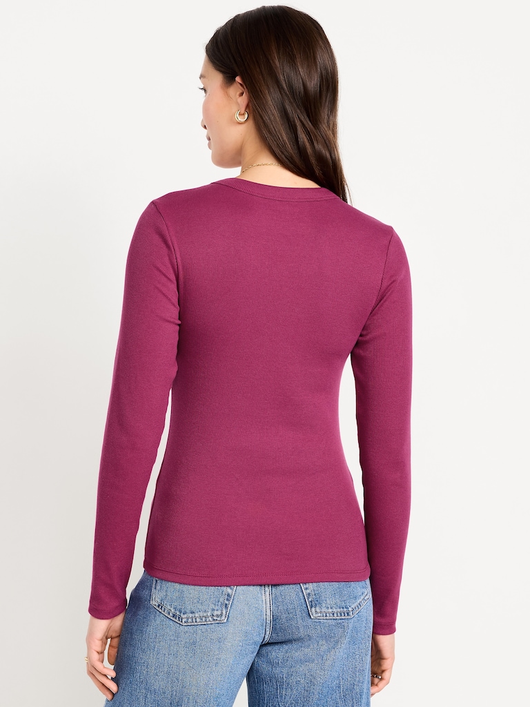 Snug Long-Sleeve Crew-Neck T-Shirt