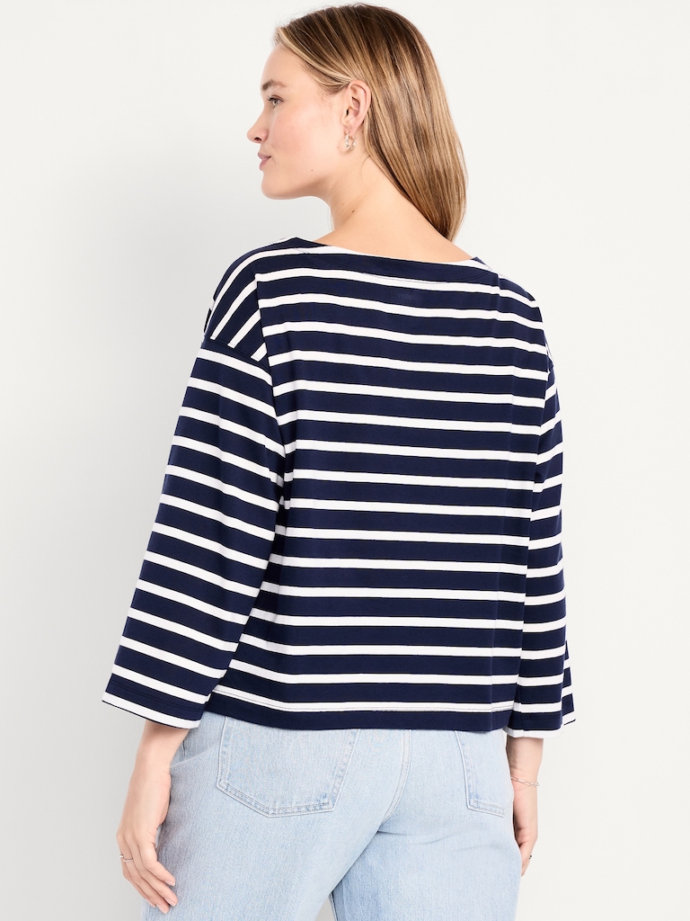 Long-Sleeve Mariner Loose T-Shirt